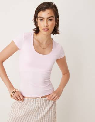 Cotton  On Sunday scoop short sleeve in pink - view 1