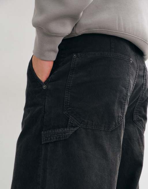Cotton On Super-Baggy-Arbeiterhose aus grauem Cord, 4 von 5
