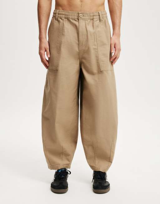 Cotton On super baggy ballon pants in tan, 2 of 4