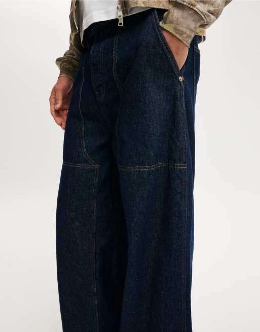 【KOOLOSET】Carpenter Big Balloon Denim Carpenter Big Balloon Denim (blue) - kooloset