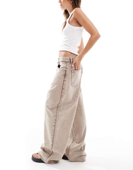 Cotton On super baggy boyfriend jeans in brown stonewash, 3 of 5