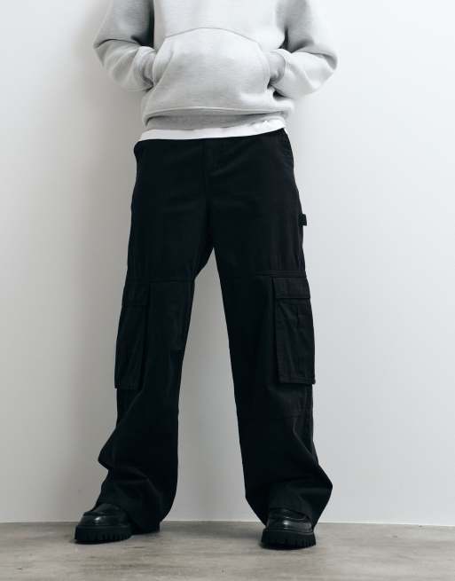 Cotton On super baggy cargo trouser in black, 2 of 5