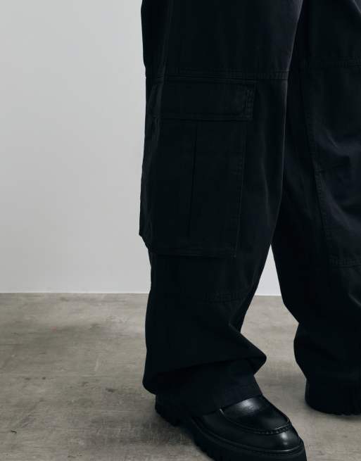 Cotton On super baggy cargo trouser in black, 4 of 5