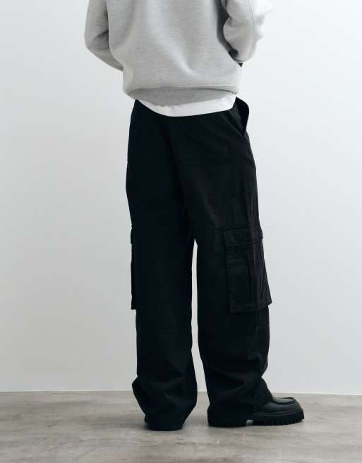 Cotton On super baggy cargo trouser in black, 5 of 5