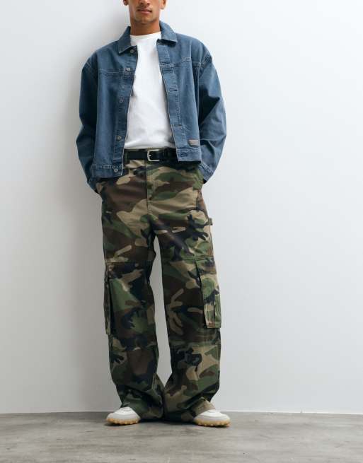 Cotton On super baggy cargo trouser in camo, 3 of 5