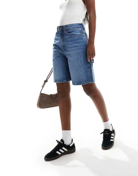 Cotton On Super baggy carpenter denim jort in king blue
