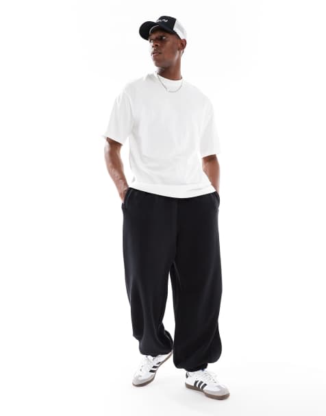 Cotton On Super baggy cuffed track pant in black - view 1