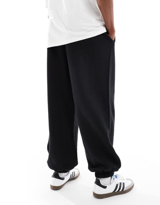 Cotton On Super baggy cuffed track pant in black