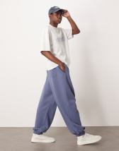 Superdry Blank oversized joggers in cadet grey marl