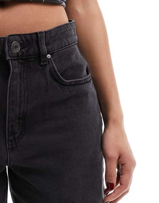 Cotton On super baggy denim longline shorts in graphite 