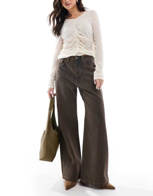 Cotton On Super baggy jean in brown - BROWN