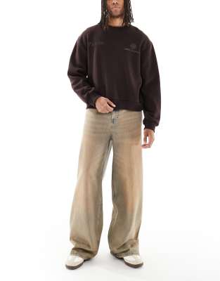 Cotton On Cotton On Super baggy jean in espresso blue-Brown