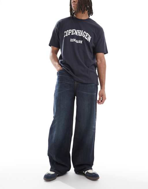 Cotton On Super baggy jean in selvedge worn blue - MBLUE