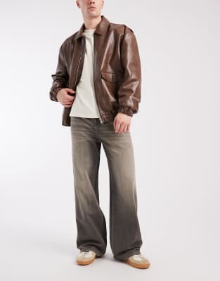 Cotton On Super Baggy Jean In Gray