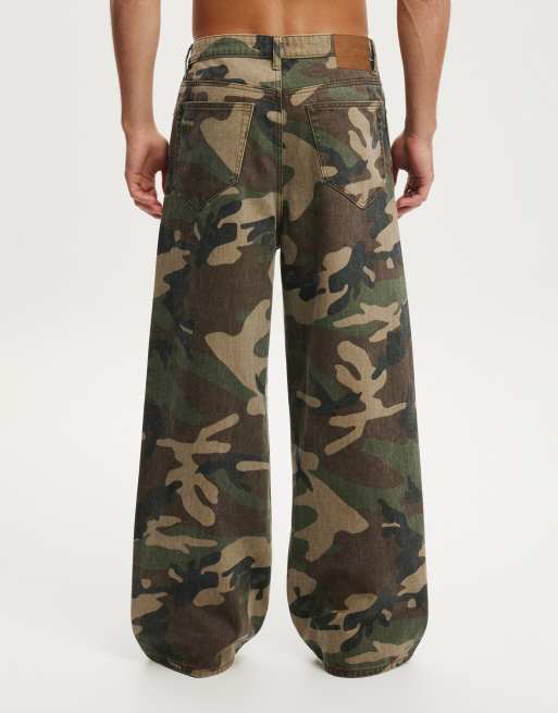 Cotton On Super baggy jean in washed jungle camo, 4 of 4