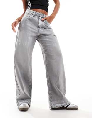 Cotton:On Cotton On super baggy jeans in ash grey metallic denim