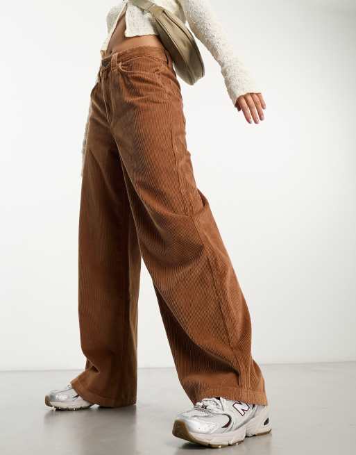 Cotton On super baggy jeans in brown corduroy