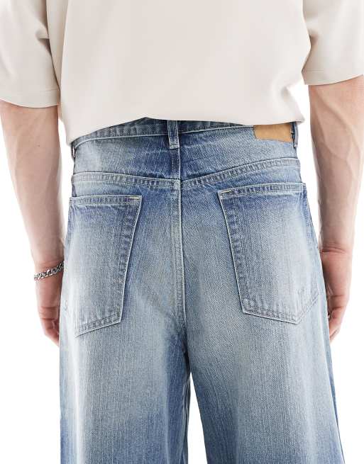 Cotton On - Super baggy jeans in 'movin' blauw, 4 van 5