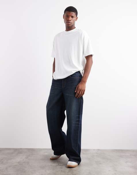 Cotton On super baggy jeans in selvedge worn blue 