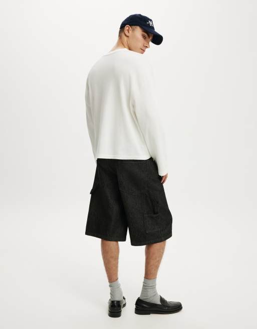 Cotton On Super baggy jort in black, 3 of 4