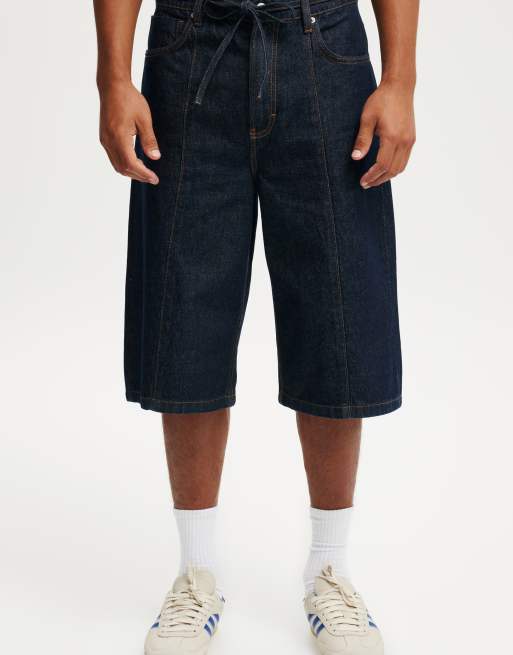 Cotton On Super baggy jort in pintuck shutter blue - NAVY