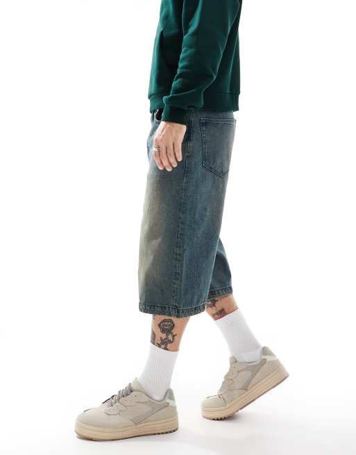 Cotton On - Super baggy jorts in Y2K gewassen blauw, 4 van 5