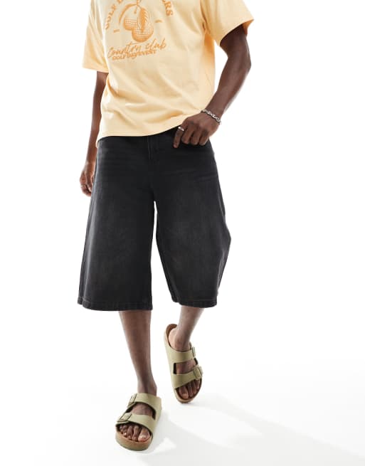 Cotton On super baggy jorts in Y2K washed black