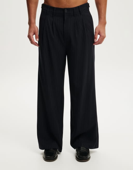 Cotton On Super baggy pleated pant in navy, 2 of 4