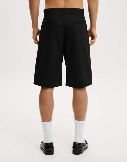 Cotton On Super baggy pleated short in black, 4 of 4