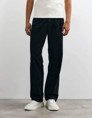 Cotton On Super Baggy Pleated Trouser In Black