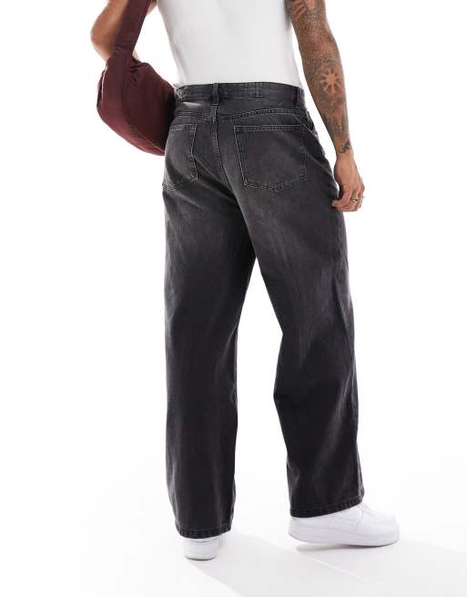 Cotton On super baggy skater jeans in washed black denim, 5 of 5