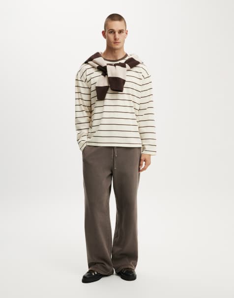 Cotton On Super baggy track pant in brown - view 1