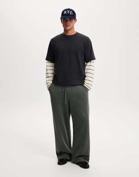 Cotton On Super baggy track pant in grey - view 1