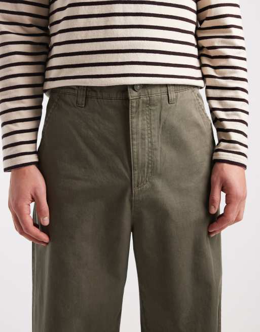 Cotton On super baggy track pants in military green, 5 of 5