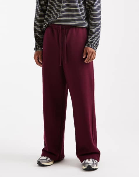 Cotton On super baggy track pants in velvet plum - view 1