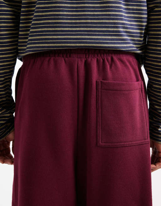 Cotton On super baggy track pants in velvet plum, 5 of 5