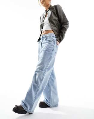 Cotton:on Cotton On Super Baggy Wide Leg Jeans In Palm Blue In Blue