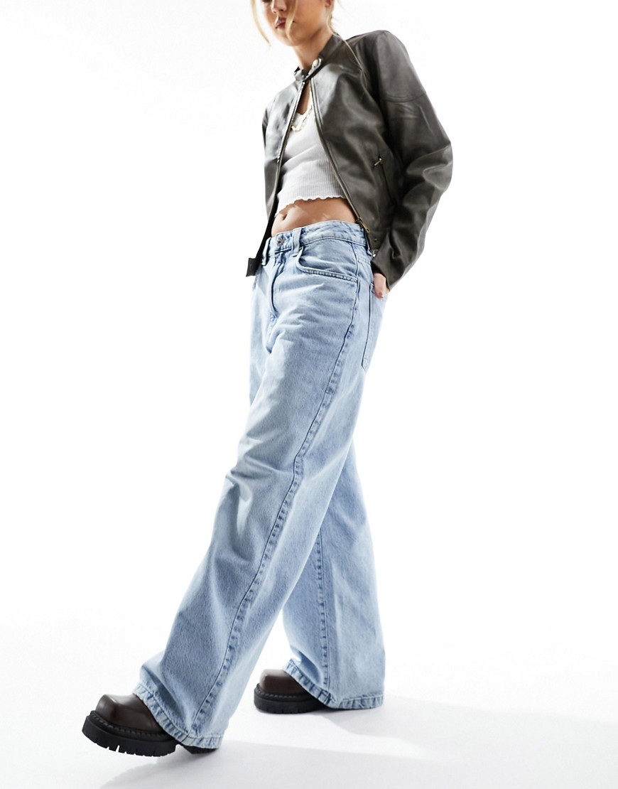 Cotton:on Cotton On Super Baggy Wide Leg Jeans In Palm Blue