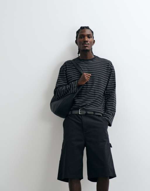 Cotton On super baggy worker shorts in black, 4 of 5
