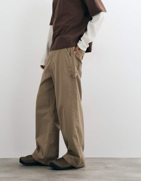 Cotton On super baggy worker trouser in camel