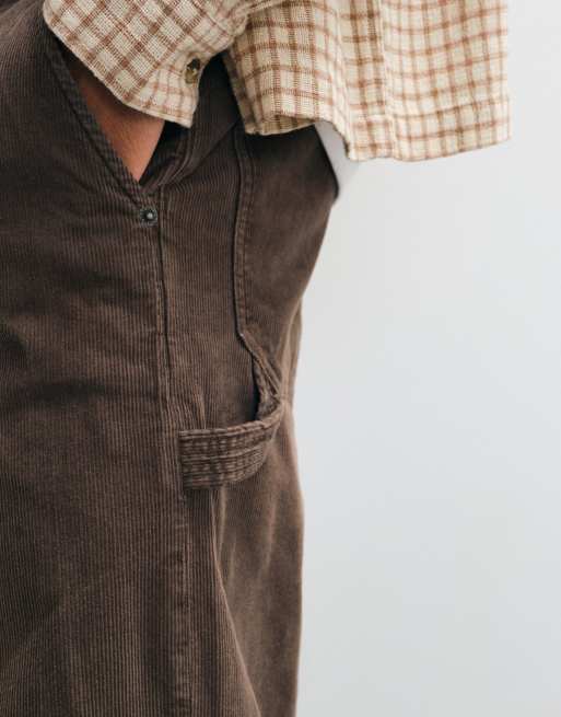 Cotton On super baggy worker trouser in chocolate cord, 2 of 5
