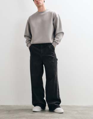 Cotton On Super Baggy Worker Trouser In Gray