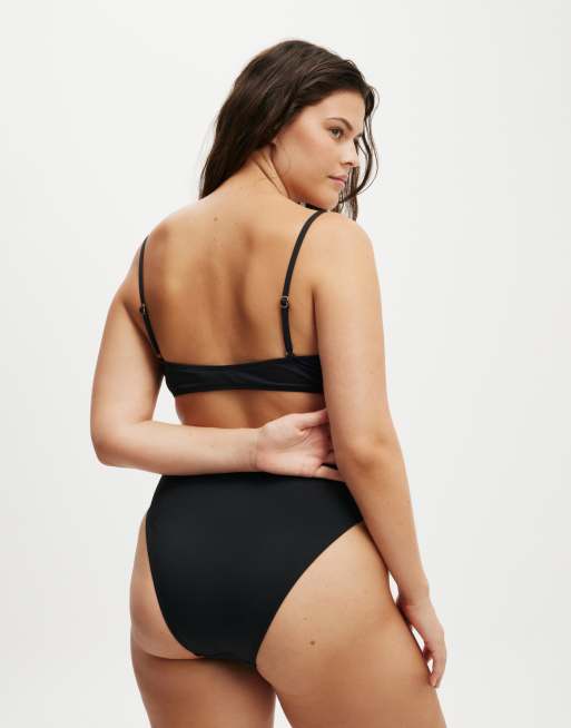 Cotton On Super scoop bikini top in black, 3 of 4