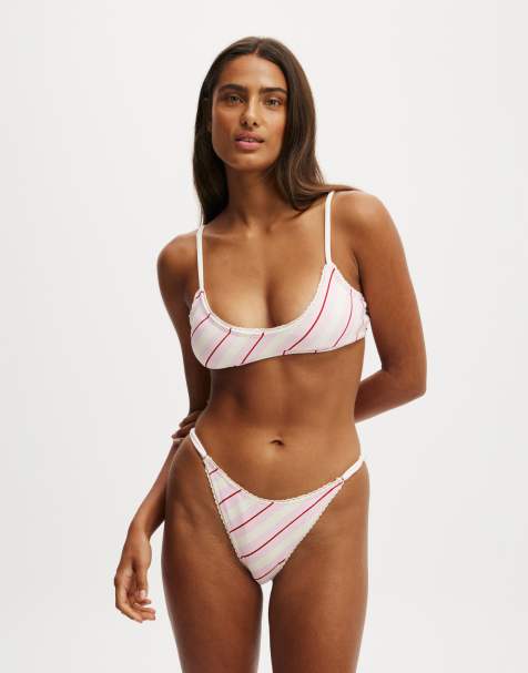 Cotton On Super scoop bikini top in pink - view 1