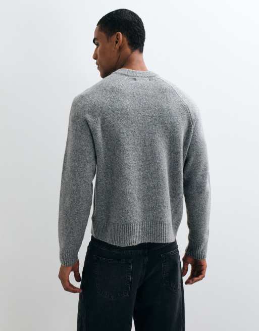 Cotton On super soft boxy knit in grey marle, 3 of 5