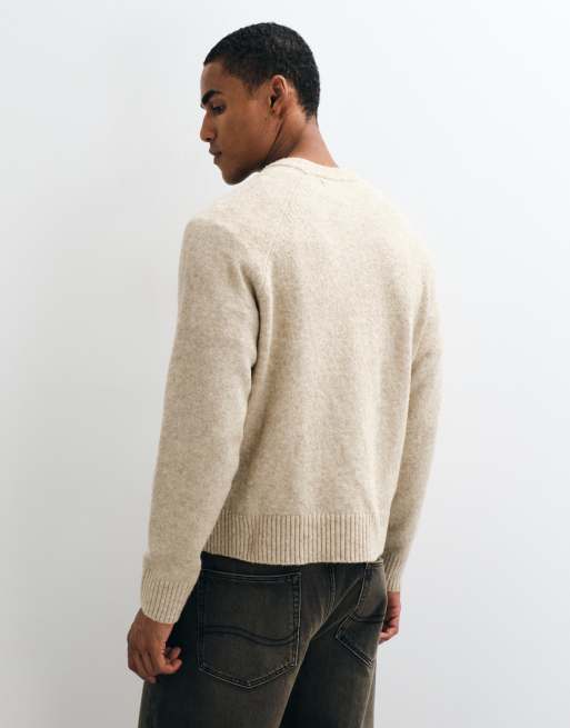 Cotton On super soft boxy knit in natural marle, 3 of 5