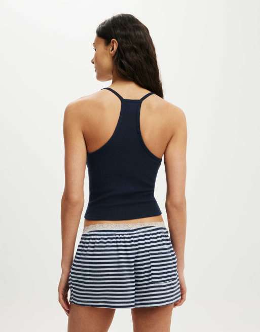 Cotton On Super soft waffle cami in moon tide, 4 of 4