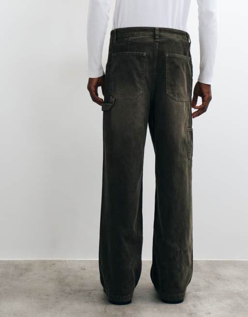 Cotton On super weite Worker-Hose aus Cord in Military-Optik, 5 von 5