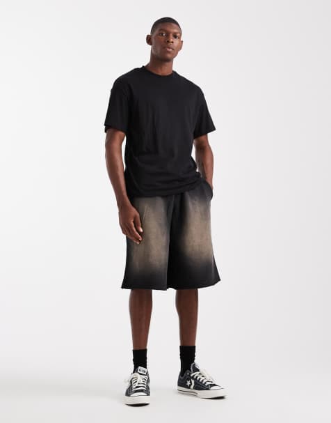 Cotton On – Superweite Fleece-Shorts in Schwarz - view 1