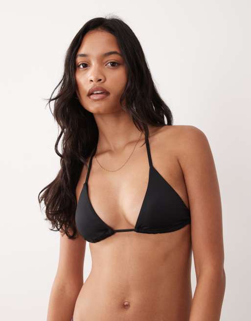 Cotton On – Svart bikiniöverdel i trekantsmodell, 4 av 4